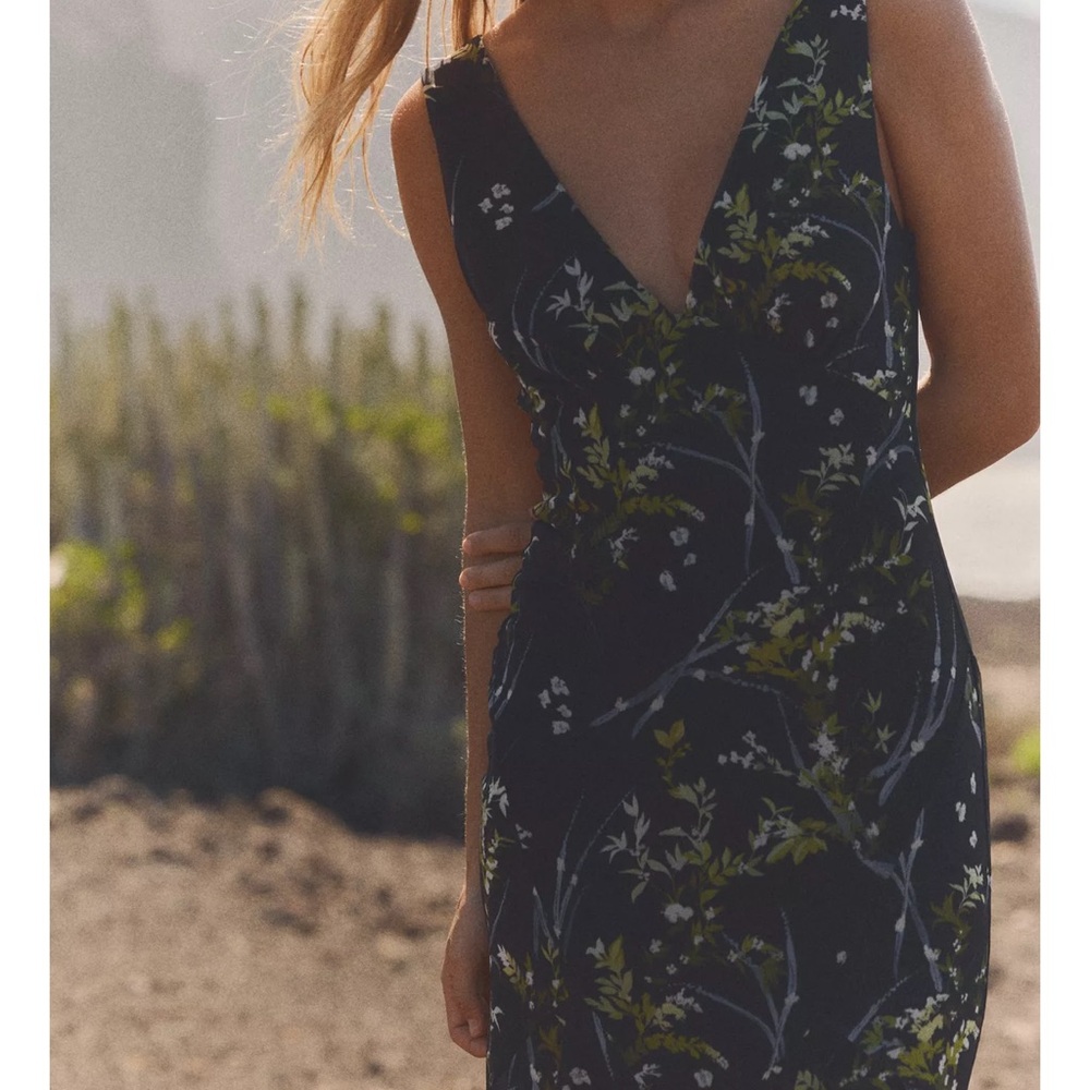 Elegant Black Floral Zara Maxi Dress